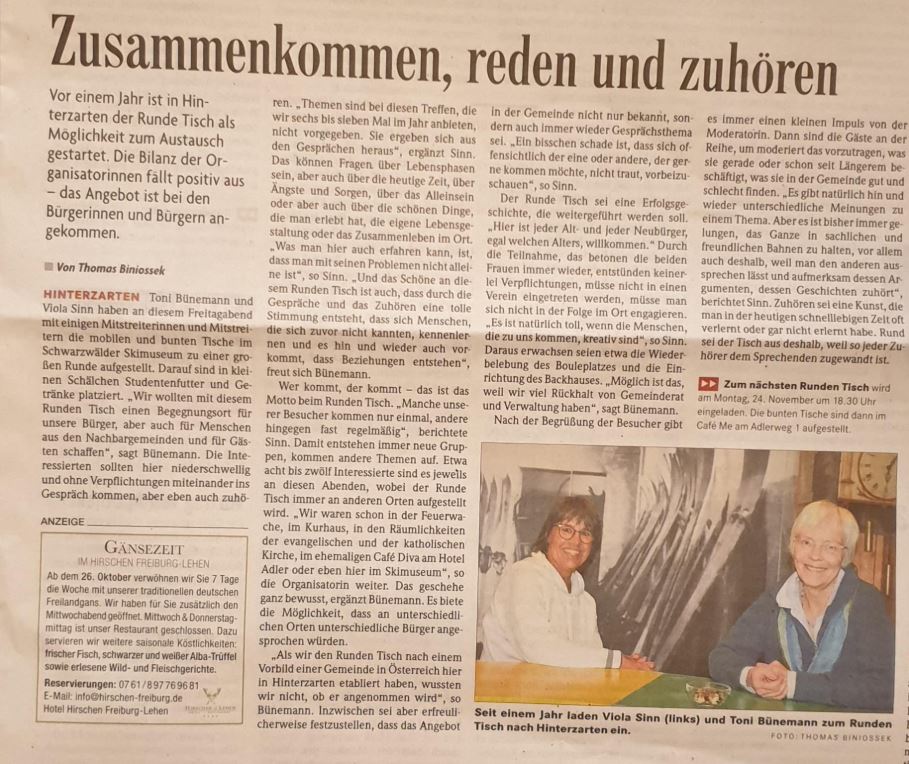 BZ-Bericht über den RT