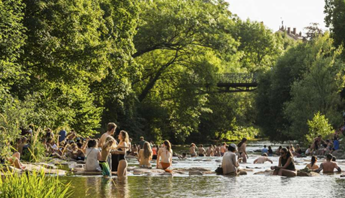 Baden in der Dreisam
