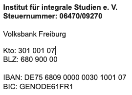 ifis-Kontoverbindung